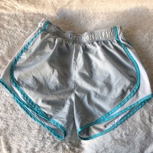 Nike Dri-Fit Shorts White with blue trim (XS)